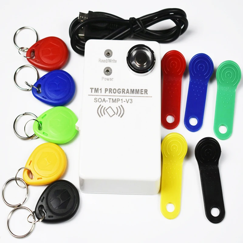 TM RFID Copier Duplicator Handheld RW1990 TM1990 TM1990B Ibutton DS-1990A I-Button 125KHz EM4305 T5577 EM4100 TM Card Reader