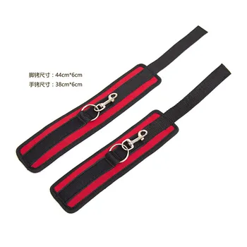 Adult Erotic Toy Restraints Gear Kit Set Bed Handcuffs Ankle Cuff BDSM Bondage for Women Men Couples Adult Games Slave Sex Toys 5
