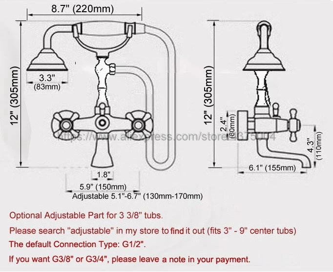 Bathtub Faucet Golden Wall Mounted Rain Shower Faucet Round Handheld 2 Handle Luxury Bathroom Mixer Tap Set Nna848 2