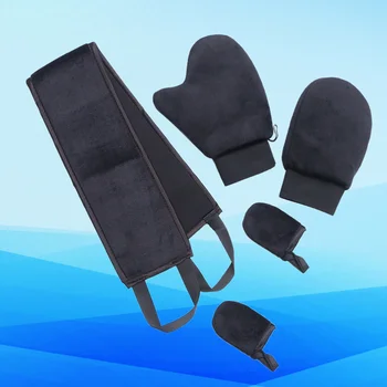 

1 Set 5pcs Makeup Oil SPA Sunscreen Flocking Gloves Thumb Suits for Girls Women Ladies Black Thumb Black Fingerless Black Finger