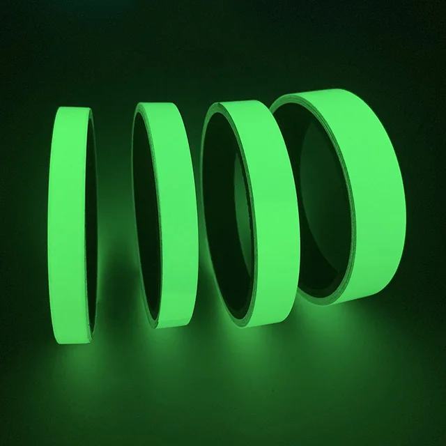 3 Rotoli Nastro Luminoso 5m X 1cm - Adesivo Fluorescente Che Brilla Al Buio Per Decorazioni - Foto 4