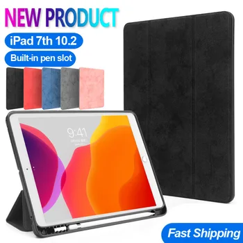 

Smart Cover for iPad 10.2 inch 2019 7th Gen iPad mini 5 Auto Sleep/Wake with pen slot Stand Case for iPad Air 3 2019 10.5 Funda