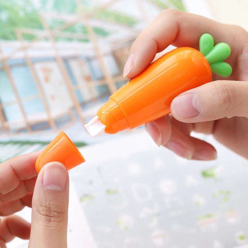 Correction Tape Correction Strap Correction Supplies Super Cute Carrot Vegetable Correction Tape School Office Supply Student Creative Stationery Kid Gift