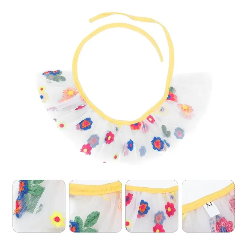 

Free Size Dog Scarf Soft Embroidered Pet Collar Pet Scarf Adorable Dog Bib Dog Bib Pet Neckerchief For Dog Scarf Accessories