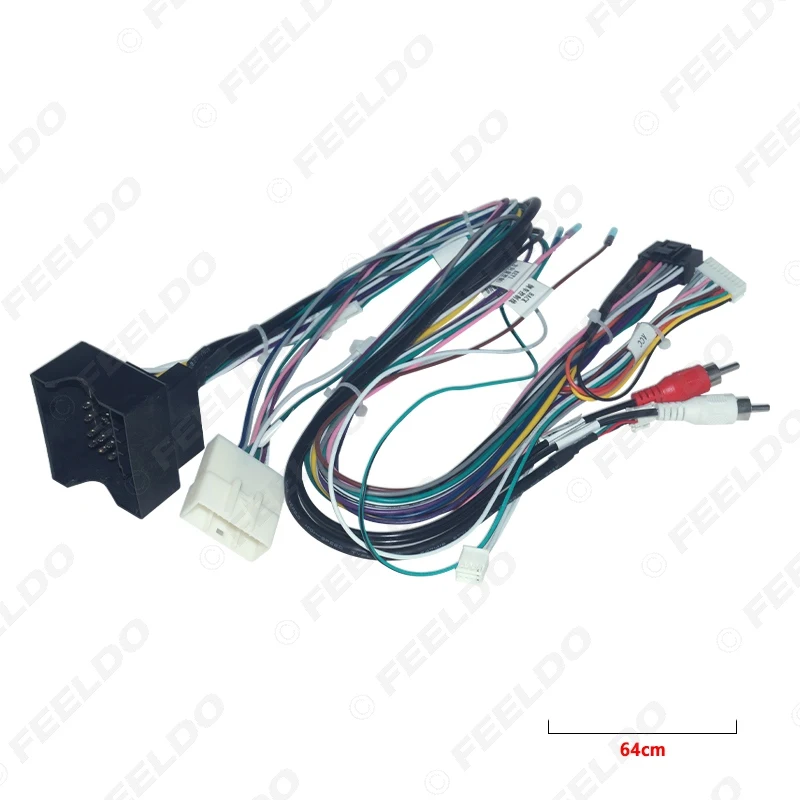 FEELDO Car 16pin Audio Wiring Harness With Canbus Box For Renault Koleos Megane Stereo Installation Wire Adapter