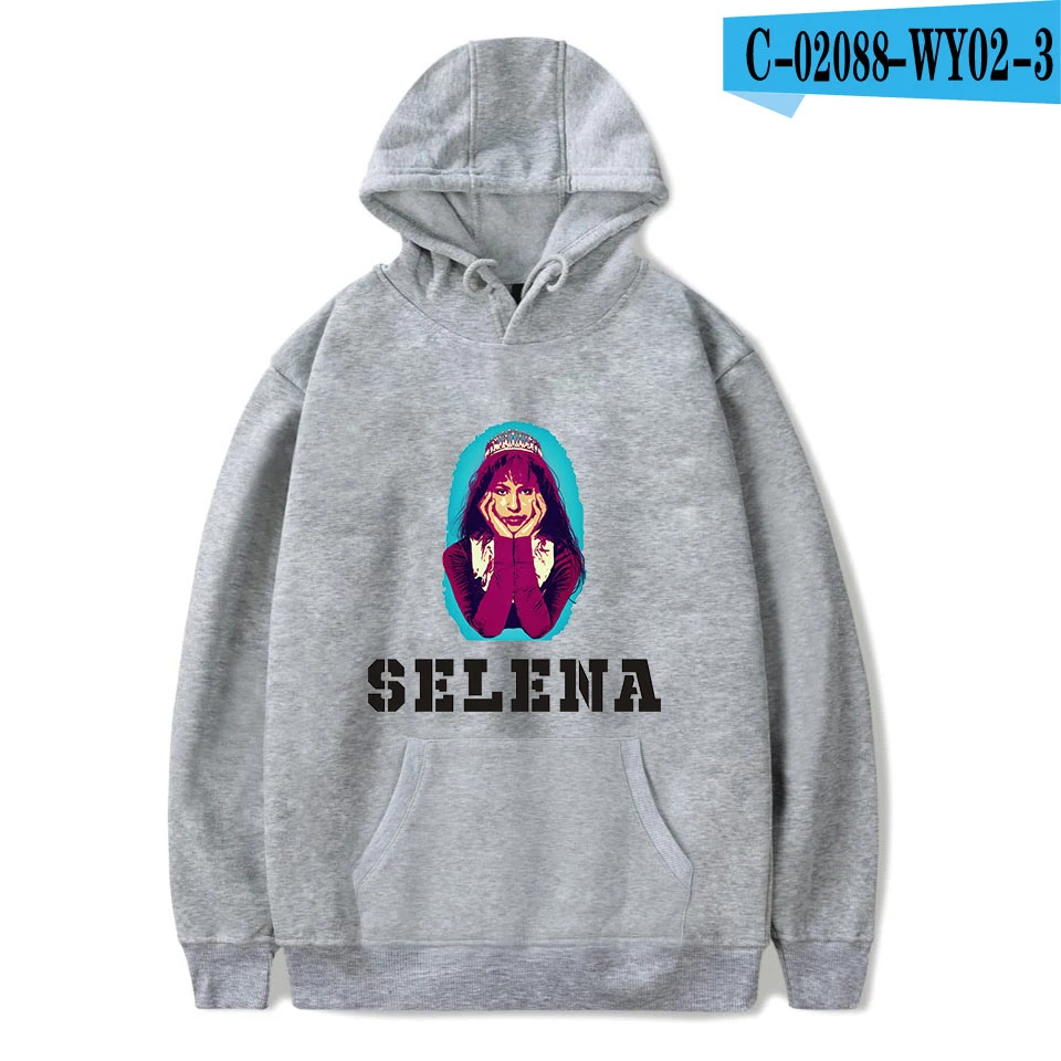As picture Удобные толстовки selena quintanilla, повседневная женская и мужская толстовка с капюшоном, серые свитшоты,, осенние толстовки с капюшоном для девочек, подходящие пуловеры - Цвет: As picture