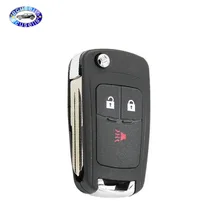 3 botão de substituição chave escudo apto para chevrolet spark 2012-2016 flip remoto caso chave em branco fob