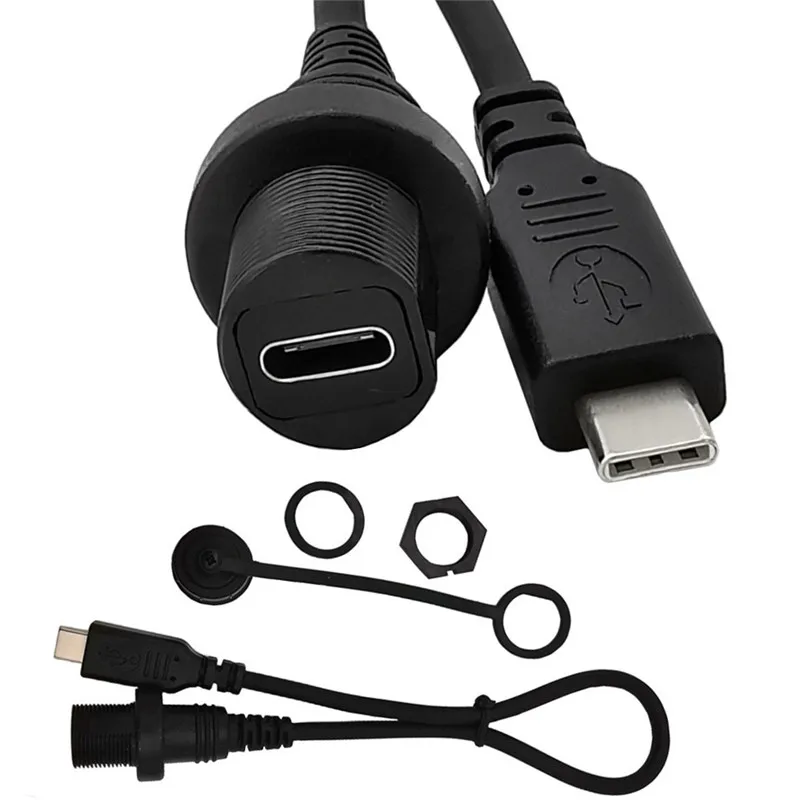 1 м 30 см USB-C IP67 Водонепроницаемый кабель type-c 3 IP 67 мужского и женского пола Панель