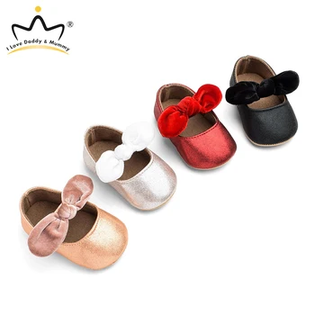 

New Velvet Bowknot Baby Girl Shoes Cute Toddler Shoes Anti Slip Princess Girls Shoes First Walkers Prewalker