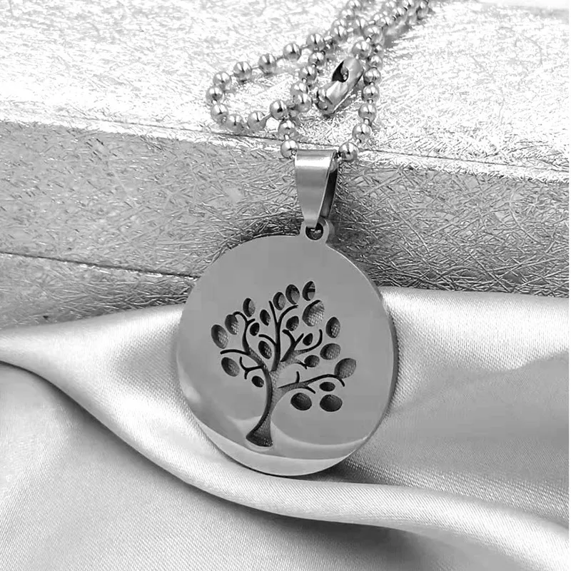 Ожерелье из нержавеющей стали серии Life tree кулон ожерелье креативное Дерево жизни