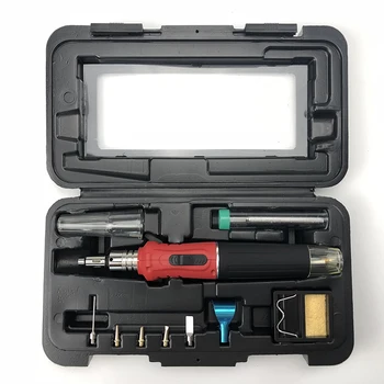 

10-in-1 Gas Soldering Iron Cordless Welding Torch Kit Tool High Quality Ignition Butane Gas Soldering Iron Hand Tool Set