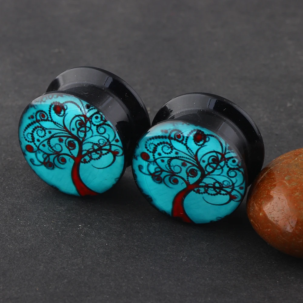 JUNLOWPY Mix 4-16mm Ear Gauges Expander Set Acrylic Screw Logo Flesh Tunnels Body Piercing Jewelry Cartilage Helix Earring Plugs