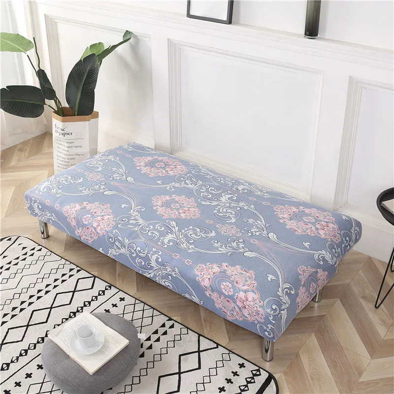 Цветочный Универсальный чехол на диван из стрейч-материала, большая эластичность, чехол для дивана, чехол для дивана без подлокотника, складной чехол для дивана