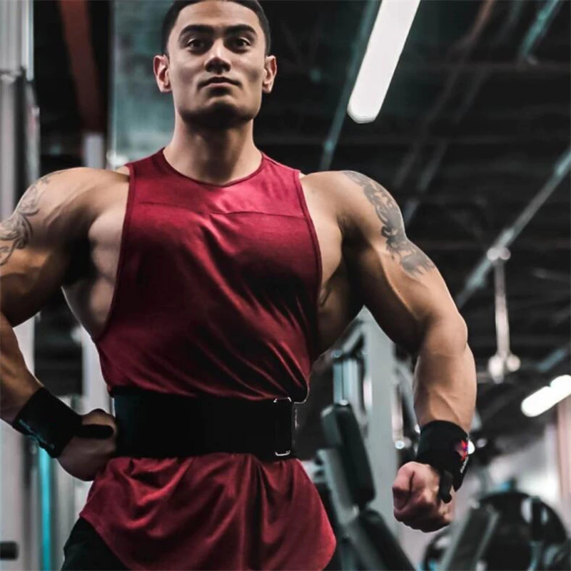 

Майка мужская для фитнеса и спортзала, однотонный жилет для бодибилдинга, Спортивное нижнее белье, майка, одежда для воркаута, рубашка без рукавов