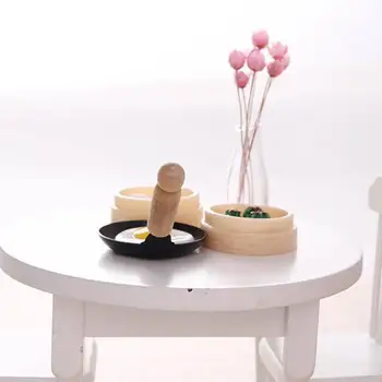 

1/6 1/12 Dollhouse Miniature Accessories Mini Metal Pan House Frying Model Toys Pan Pot Kitchen Simulation For Doll Decorat R3W0