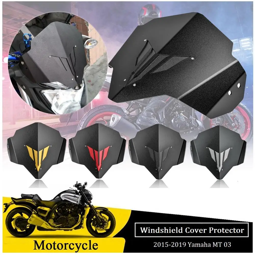 Алюминий лобовое стекло для Yamaha MT03 FZ03 ветер Экран MT FZ 03 MT-03 FZ-03 Fly Экран Moto ЧАСТИ