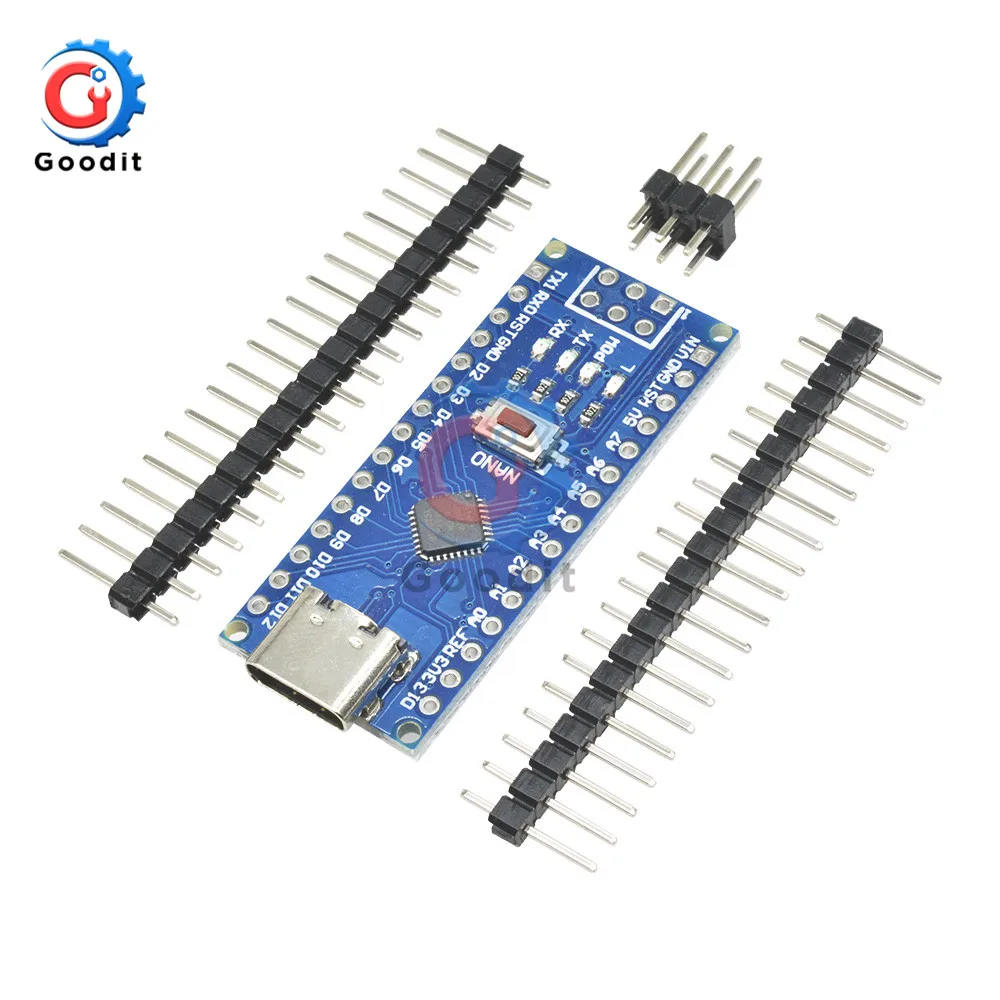 Micro USB/type-C адаптер CH340 Nano V3.0 ATMEGA328P-MU ATMEGA328 микроконтроллер макетная плата для Arduino