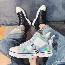 Мужская прогулочная обувь в стиле хип-хоп модные кроссовки с воздушной подушкой обувь с высоким берцем Zapatos De Hombre удобная мужская обувь I2-90