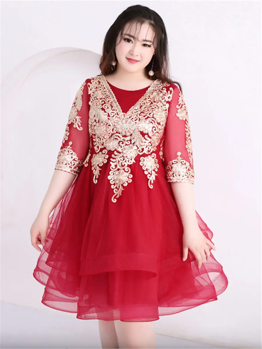Платья для выпускного вечера Новые короткие Vestidos De Gala Платья До Колена женские вечерние платья T334 размера плюс рукав три четверти платье для выпускного вечера