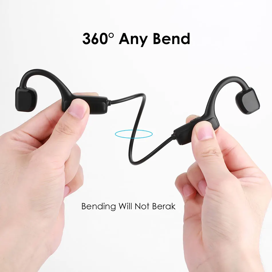 2020 New Bone Conduction Headset G1 Bluetooth 5 1 Open Ear Sports Headphones with Mic Handsfree Calling for iPhone Samsung