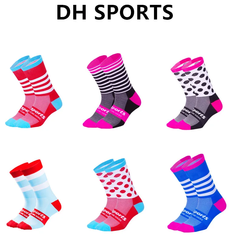 DH спортивные высококачественные профессиональные велосипедные носки для улицы, брендовые Компрессионные спортивные носки для гоночного велосипеда для мужчин и женщин, носки для шоссейного велосипеда