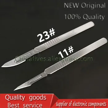 

10 pc 11#--23# Carbon Steel Surgical Scalpel Blades + 1pc 4# Handle Scalpel DIY Cutting Tool PCB Repair Animal Surgical Knife