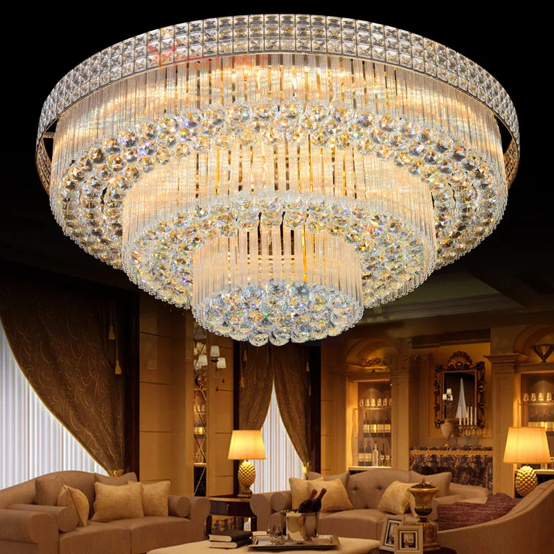 skrædder amplifikation gør ikke Crystal Lighting Fixtures Round Ceiling Crystal | Ceiling Light Luxury  Dining Room - Ceiling Lights - Aliexpress