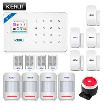 

KERUI Alarm System W18 Wireless WiFi GSM Host Security Burglar For House WiFi Alarm Kit Android ios APP Control with PIR sensor
