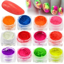Новинка; 1 бутылка яркий Цвет неоновый Световой Эффект к требованиям заказчика; сверкающие; нейл-арта пудра с эффектом блеска DIY украшения пыли гелевого маникюра пигмент BEYE01-13