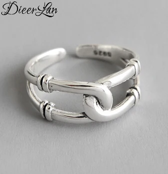 

New 925 Sterling Silver Cross Chains Rings for Women Adjustable Size Rings Fashion Wedding Jewelry Anillos Mujer