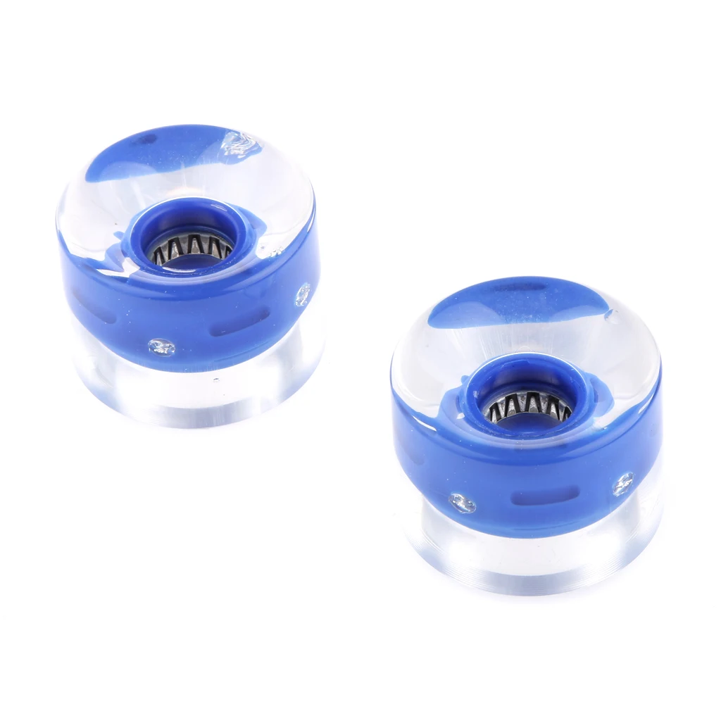 2pcs/Set Smooth LED Longboard Rollen Skateboard Wheels 59mm X 45mm Blue for Skateboard Lovers