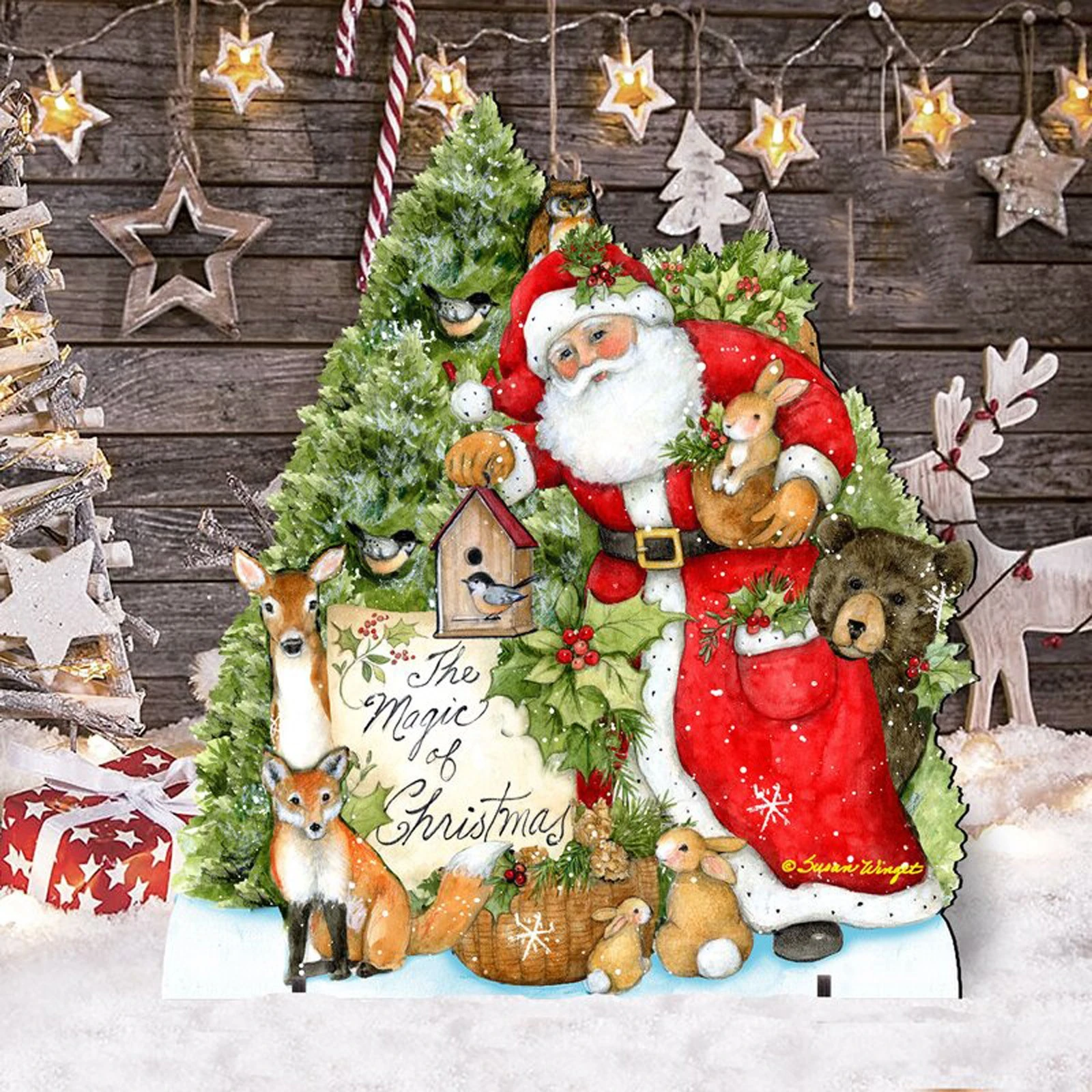 Woodlands Christmas 2022 Metal Crafts Christmas Woodland Playing Santa Decoration Accents 2021 Xmas  Noel Cristmas Ornaments New Year Gifts 2022|Figurines & Miniatures| -  Aliexpress