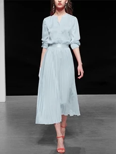 TESSCARA Women Spring Summer Elegant Chiffon Dress Shirt High Quality Office Cocktail Party Robe Femme Ruffle Designer Vestidos