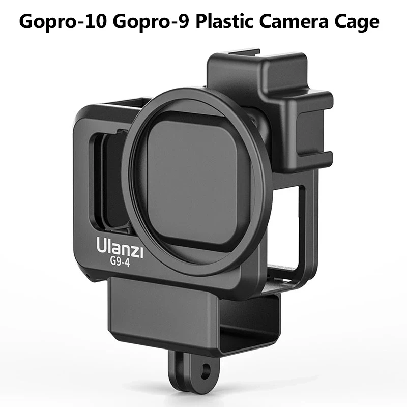 Пластиковая клетка для фотоаппарата Ulanzi G9-4 GoPro 10 9 черный корпус с микрофоном и