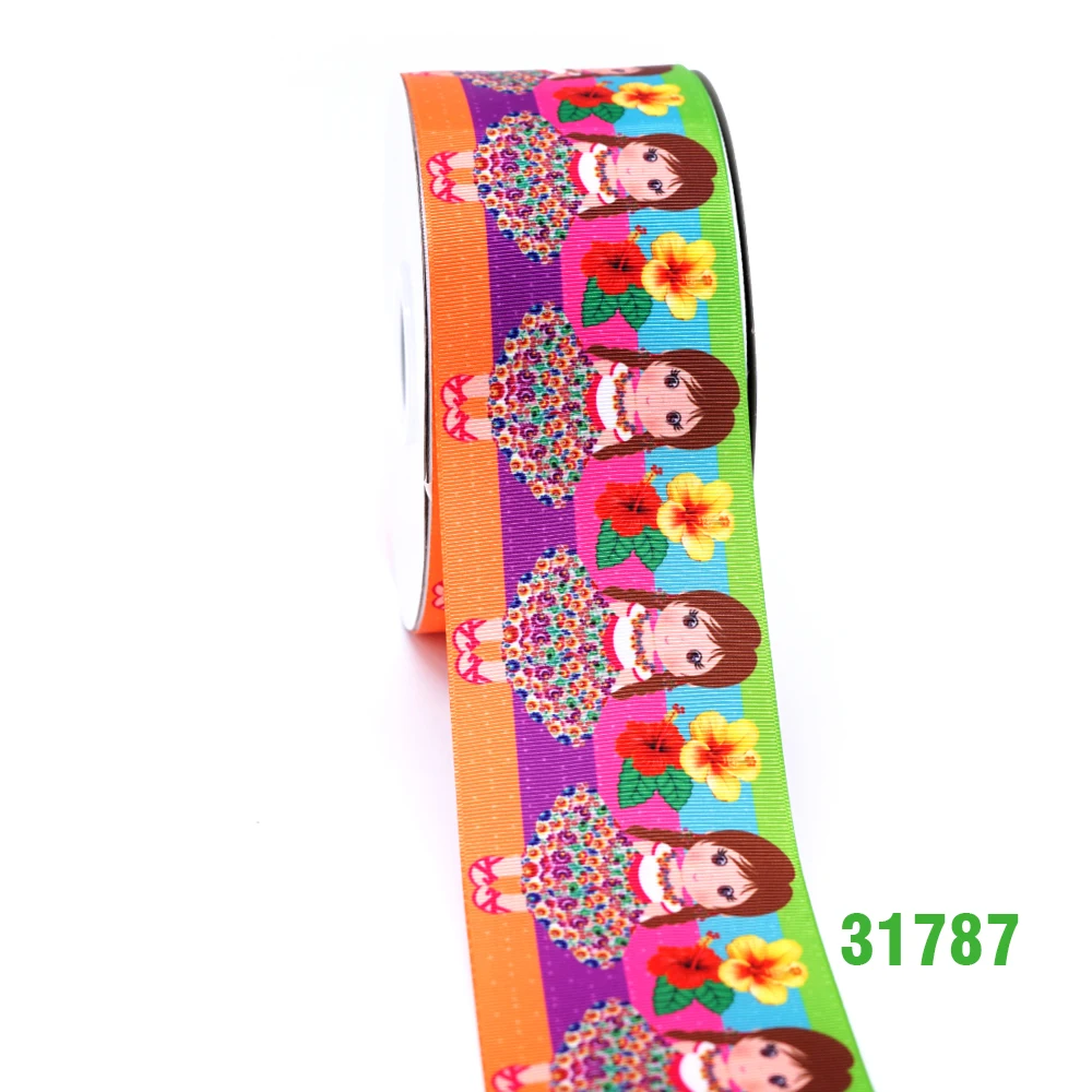50 ярдов мультфильм напечатанный grosgrain ленты 31704 - Цвет: 31787