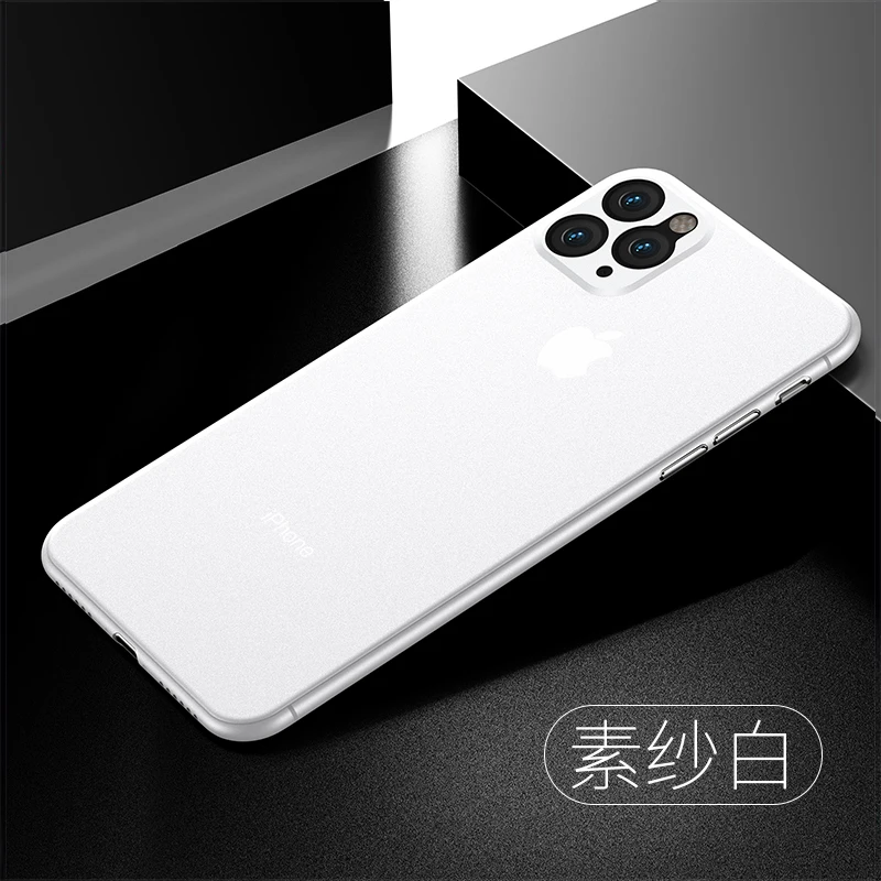 transparent white Роскошный Ультратонкий чехол для Iphone 11 Pro Max, чехол для Iphone Xs Max Xr X 8 7 6s 6 Plus 5 5S Se, матовый полипропиленовый прозрачный чехол - Цвет: transparent white