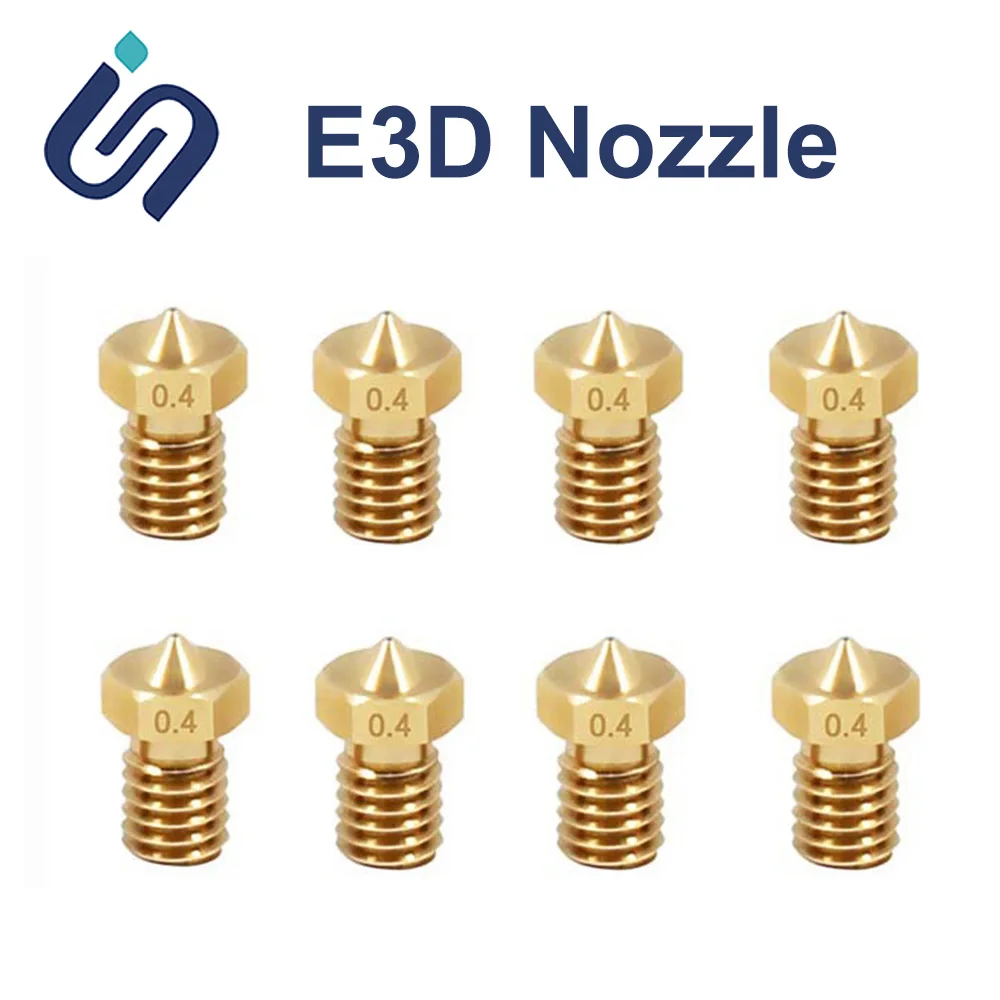 

10pcs 3D Printer Accessories V5 V6 M6 E3D threaded Nozzle for 1.75mm 3.0mm filamnet Full Metal for E3D 0.2 0.4 0.5 0.6 0.8 1mm