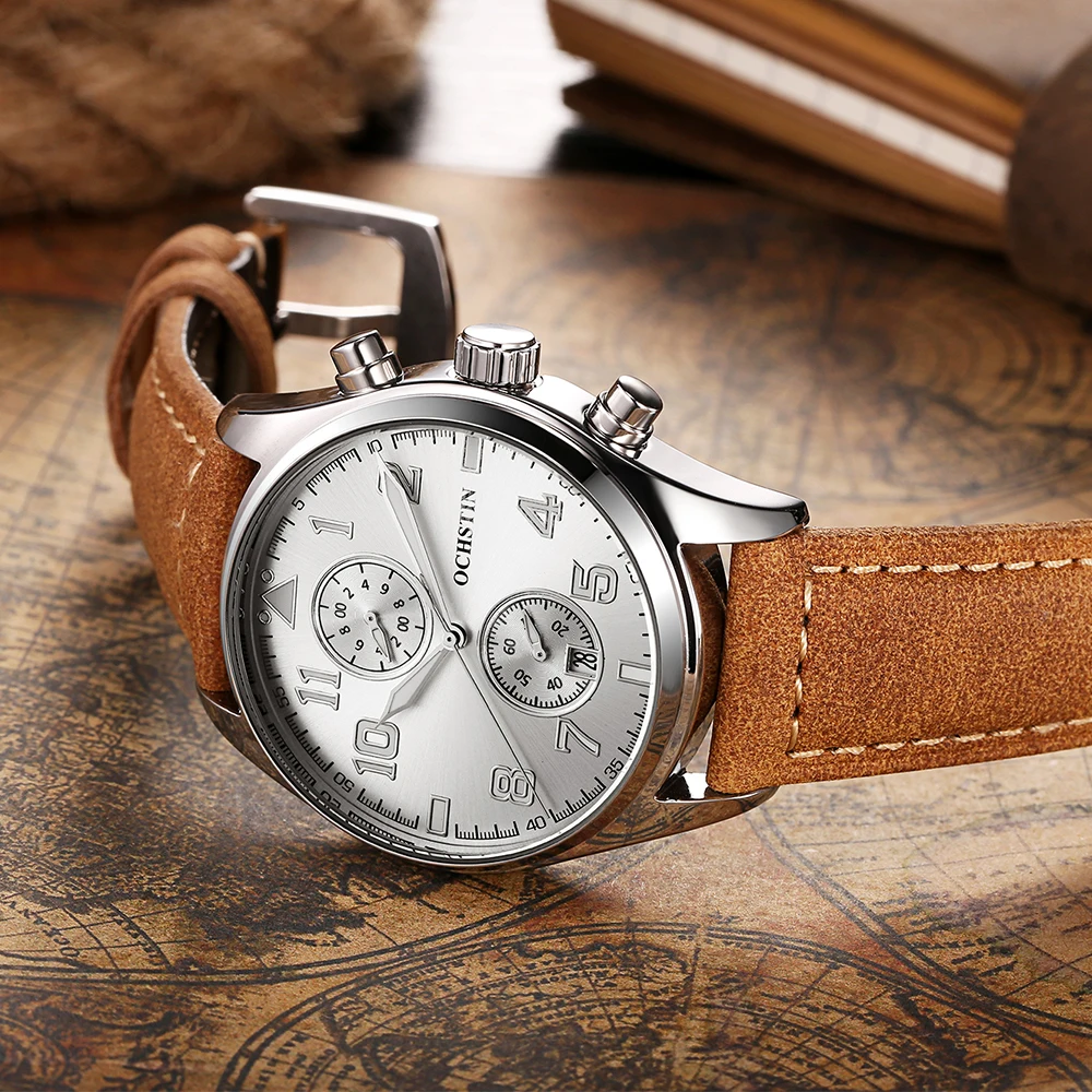OCHSTIN Men Watches Luminous Quartz Watch For Man Top Brand Luxury retro Waterproof Pilot Classic Wristwatch Hot Sale Clock