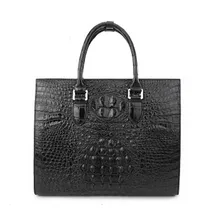 weitasi Crocodile leather men handbags fashion bag large capacity briefcase male business and leisure travelers alligator skin