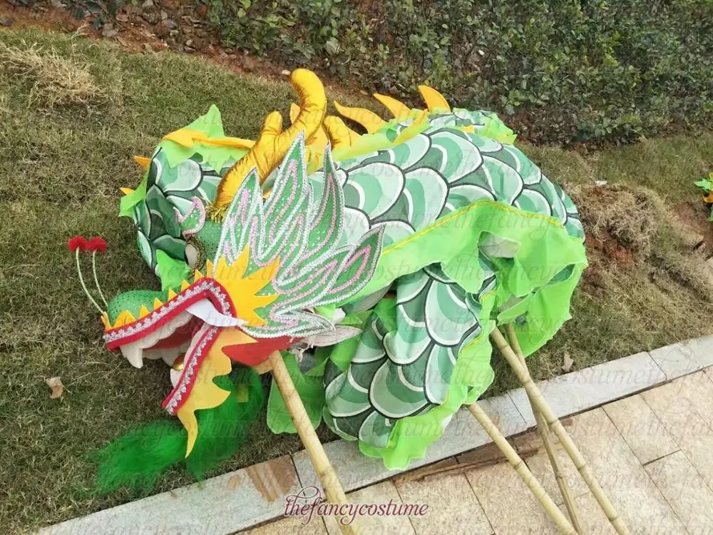 Шелковая ткань с принтом дракона 7 м 6 шт.|dragon dance|chinese dragon dancechinese folk costume |