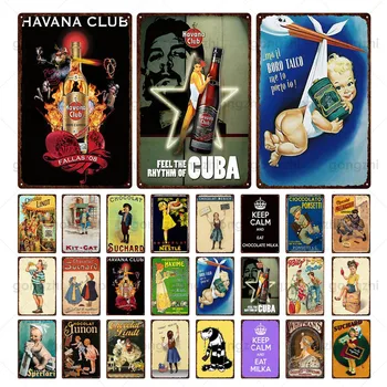 

Beer Retro Metal Tin Sign Creative Woman Child Wine Bottle Art Retro Tin Painting Plaque Home Decoration Bar Restaurant Club