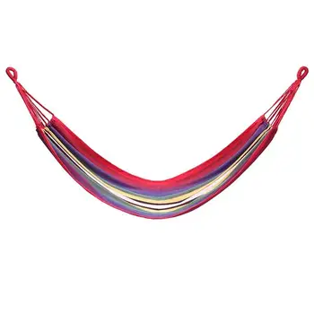 

Portable Polyester & Cotton Hammock Portable Travel Camping Hanging Hammock Swing Lazy Chair Canvas Hammocks outdoor furniture