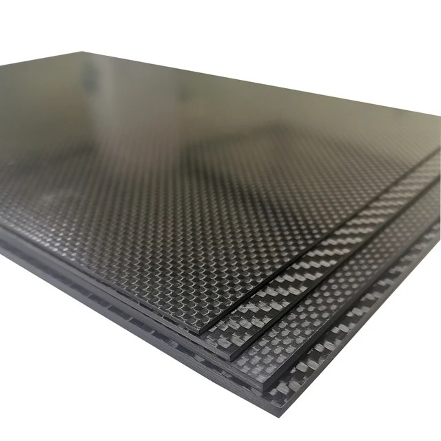 3K Carbon Fiber Plate Panel Plain Twill Weave Matt Glossy Surface Full  Carbon Fiber Plate Panel Sheet : : Home Improvement