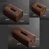 Japanese-style Black Walnut White Oak Tissue Box Solid Wood Rectangular Tissue Storage Box Home Desktop Paper Towel Holder 6