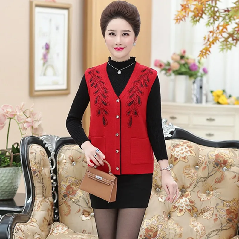 UHYTGF Women autumn winter sweater vest waistcoat fashion
