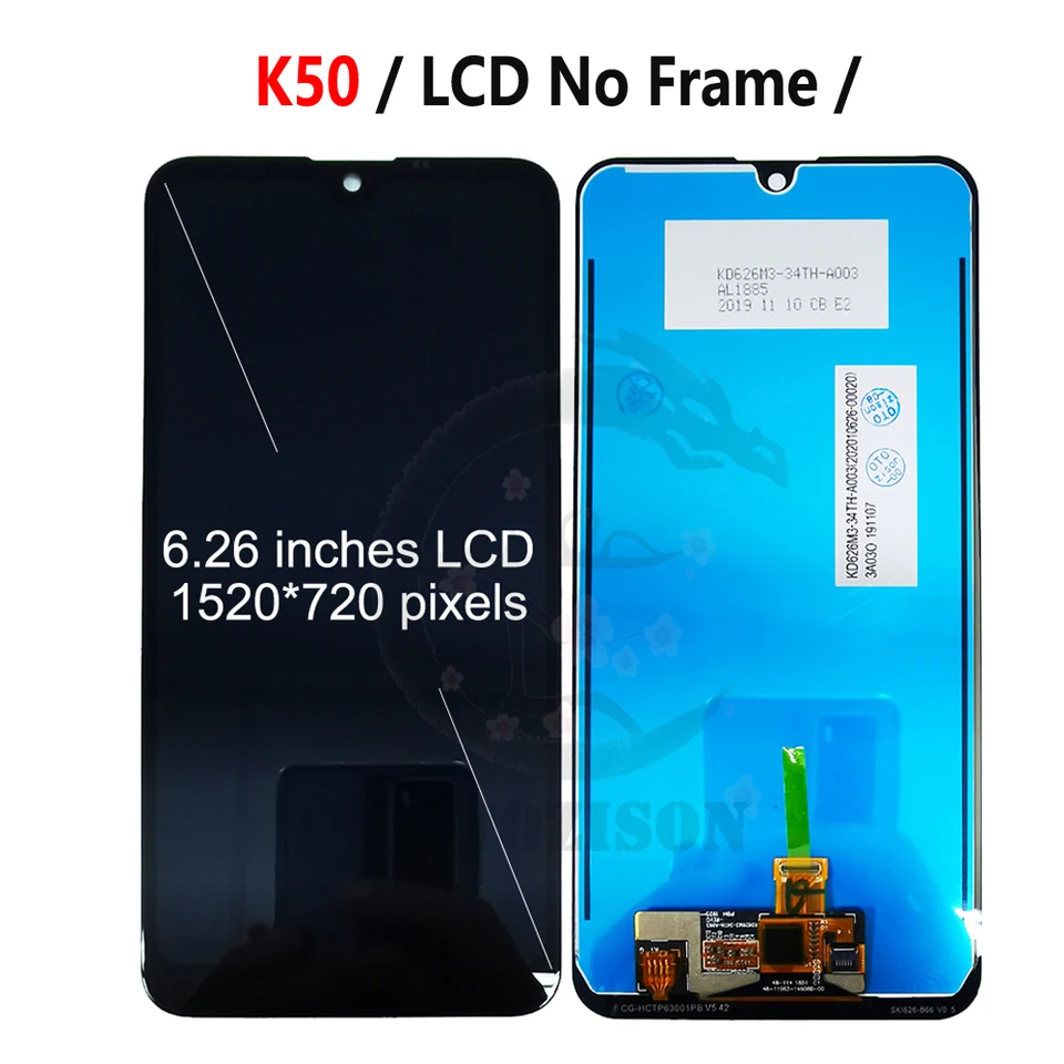 LCD With Frame For LG K50 K50S K51 K51S K52 K61 K92 5G LCD Display