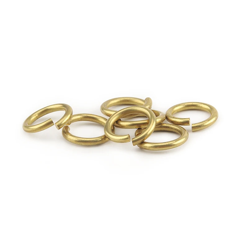 Yellow Brass Ring Coil Outdoor EDC Small Tool DIY Key Ring Accessories 10PCS key ring keychain tool keychain charm whistle keychain tactical keychain keychain carabiner