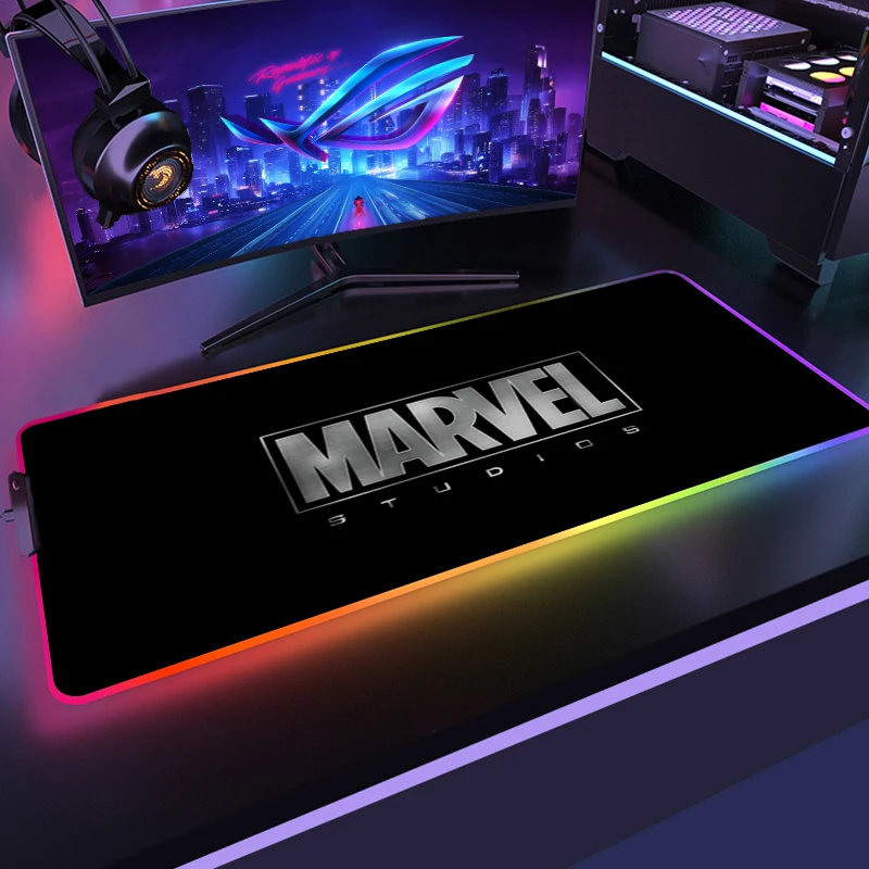 Аниме коврики для мыши Xxl игровой коврик клавиатуры RGB большие милые аксессуары