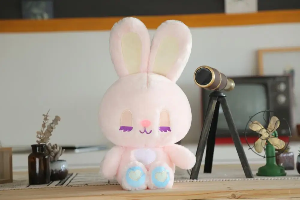 Pink rabbit 2 1 шт. 45 см милый кролик, плюшевая игрушка, мягкая плюшевая игрушка, кролик, кукла, детские игрушки, подарок на Рождество, подарок на день рождения для девочки - Цвет: Pink rabbit 2