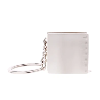 

Metal Tape Measure Keychain Portable Keyring Ruler Multifunction Decoration Gift L69A